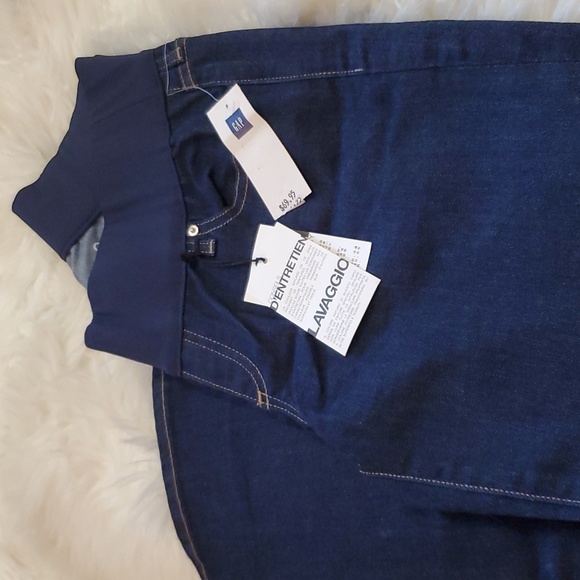 Gap Maternity Long & Lean Boot Cut Jeans - dark wash - Picture 5 of 11